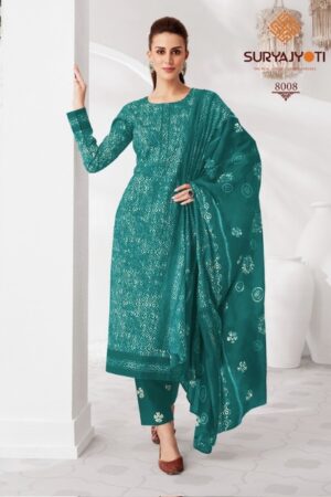 SURYAJYOTI PEHNAVA VOL 8 COTTON PRINTED SUIT WHOLESALER 1.jpg