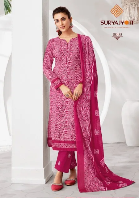 SURYAJYOTI PEHNAVA VOL 8 COTTON PRINTED SUIT WHOLESALER 8.jpg