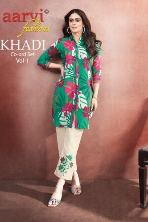 AARVI FASHION KHADI VOL 1 COTTON CO ORD SET LATEST 2025
