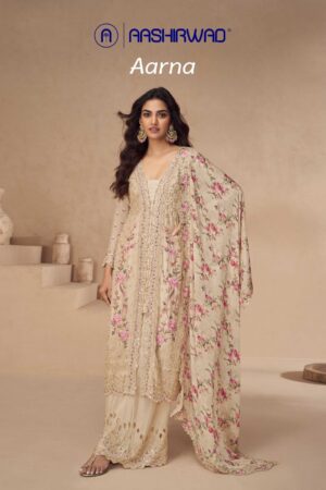 AASHIRWAD CREATION AARNA CHINNON SILK FANCY SUITS 6.jpg