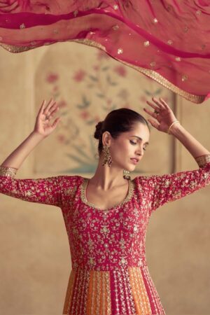 AASHIRWAD CREATION MAHARANI GOLD GEORGETTE SUITS 1.jpg