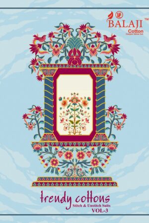 BALAJI TRENDY COTTONS VOL 3 PRINTED SUITS SUPPLIER LATEST 2025