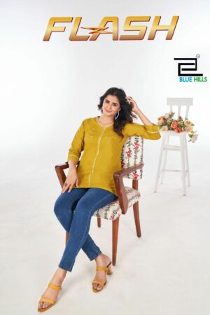 BLUE HILLS FLASH RAYON SHORT KURTI CATALOGUE 1.jpg