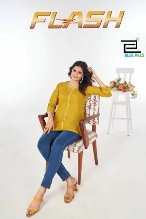 BLUE HILLS FLASH RAYON SHORT KURTI CATALOGUE 1.jpg