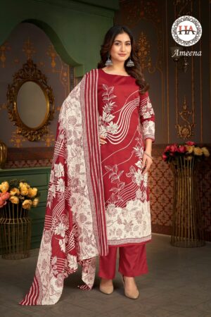 HARSHIT AMEENA PURE ZAM COTTON PRINTED SUITS 1.jpg