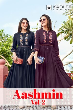 KADLEE AASHMIN VOL 2 RAYON EMBROIDERY KURTI 10.jpg