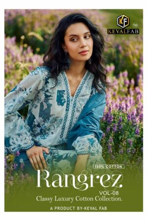 KEVAL FAB RANGREZ VOL 8 COTTON KARACHI SUITS 7.jpg