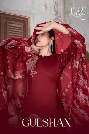 LEVISHA GULSHAN JAM COTTON SILK PRINTED SUITS LATEST 2025 LEVISHA GULSHAN JAM COTTON SILK PRINTED SUITS LATEST 2025