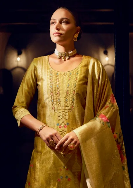 LILY LALI FARIDAN VOL 2 BANARASI SILK KURTI SUPPLIER 10.jpg