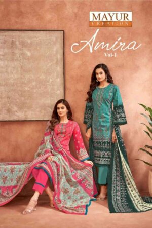 MAYUR CREATION AMIRA VOL 1 COTTON PRINTED SUITS 1.jpg