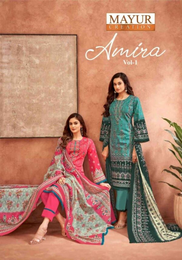 MAYUR CREATION AMIRA VOL 1 COTTON PRINTED SUITS 1.jpg