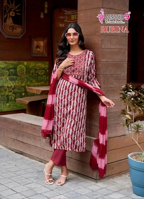 MYSTIC 9 RUBINA VOL 7 RAYON PRINTED READYMADE KURTI 6.jpg