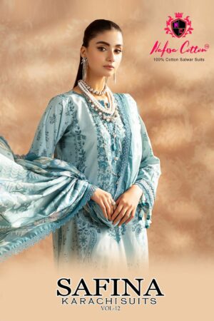 NAFISA COTTON SAFINA VOL 12 KARACHI SUITS LATEST 2025