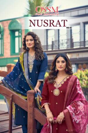 OSSM NUSRAT VOL 2 PURE VISCOSE READYMADE KURTI 1.jpg