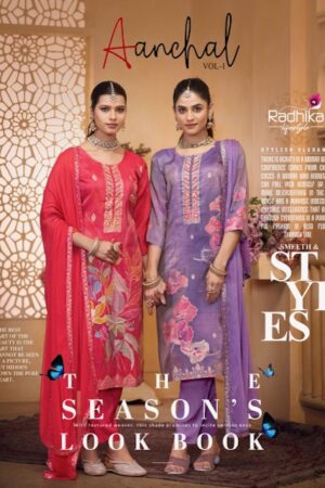 RADHIKA LIFESTYLE AANCHAL VOL 1 PURE TISSUE KURTI 10.jpg