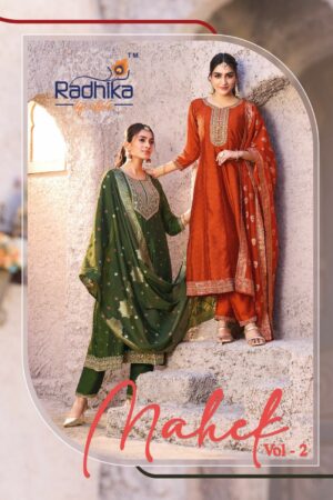 RADHIKA LIFESTYLE MAHEK VOL 2 VICHITRA SILK KURTI 1.jpg