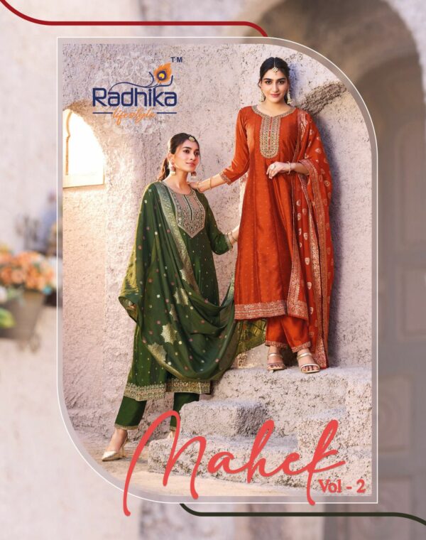 RADHIKA LIFESTYLE MAHEK VOL 2 VICHITRA SILK KURTI 1.jpg