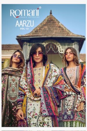 ROMANI AARZU VOL 13 PURE COTTON SUITS CATALOGUE 4.jpg