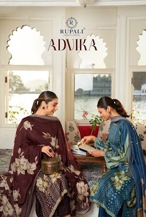 RUPALI FASHION ADVIKA JAAM SATIN PRINTED SUITS LATEST 2025 RUPALI FASHION ADVIKA JAAM SATIN PRINTED SUITS LATEST 2025