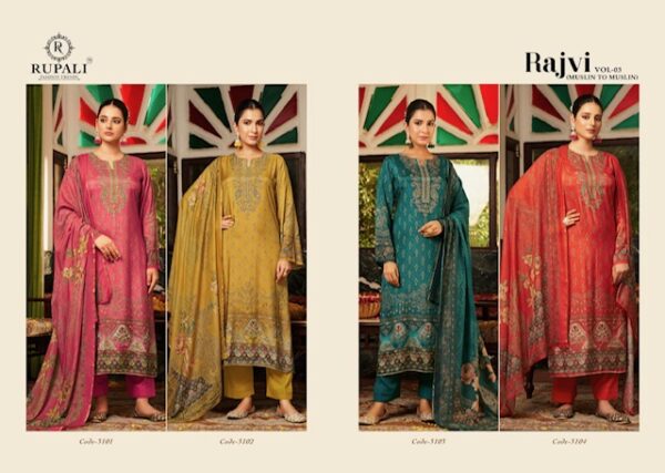 RUPALI FASHION RAJVI VOL 3 PURE VISCOSE MUSLIN SUITS 9.jpg