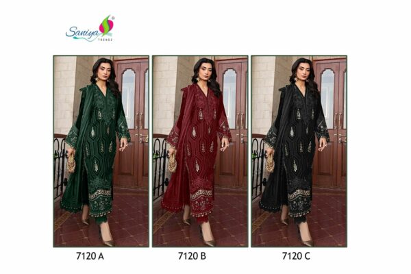 SANIYA TRENDZ DESIGN NO 7120 REYON SUITS CATALOG 1 1.jpg