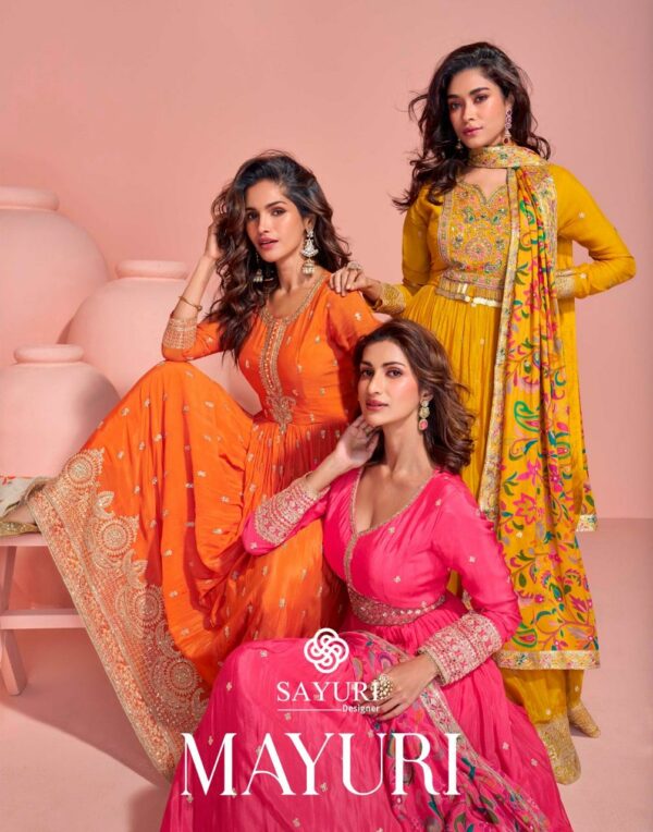 SAYURI DESIGNER MAYURI CHINON SILK FANCY SUITS 1.jpg