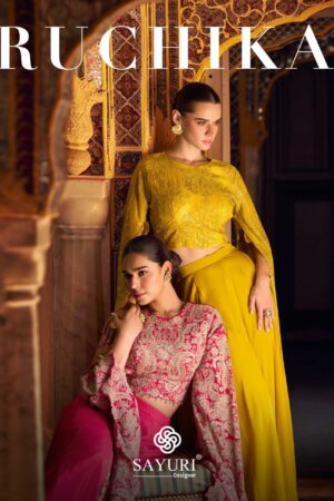 SAYURI DESIGNER RUCHIKA CHINON SILK FANCY SUITS 1.jpg