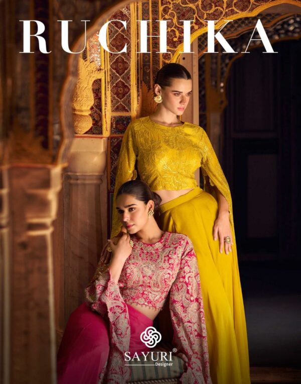 SAYURI DESIGNER RUCHIKA CHINON SILK FANCY SUITS 1.jpg