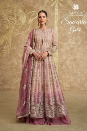 SAYURI DESIGNER SAWARIA GOLD REAL GEROGETTE SUITS 10.jpg