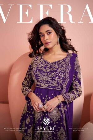 SAYURI DESIGNER VEERA REAL GEROGETTE FANCY SUITS 4.jpg