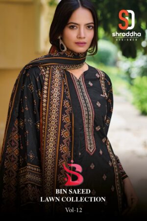 SHRADDHA DESIGNER BIN SAEED VOL 12 LAWN SUITS 1.jpg