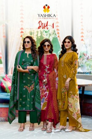 YASHIKA TRENDS DUA VOL 4 HEAVY COTTON PRINTED SUITS LATEST 2025 YASHIKA TRENDS DUA VOL 4 HEAVY COTTON PRINTED SUITS LATEST 2025