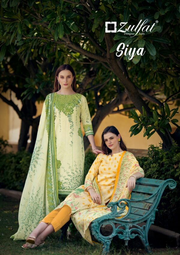 ZULFAT DESIGNER SIYA PURE COTTON SUITS CATALOGUE 11.jpg