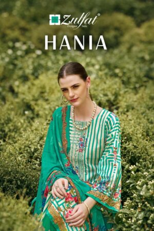 ZULFAT HANIA PURE COTTON EMBROIDERY SUITS SUPPLIER LATEST 2025