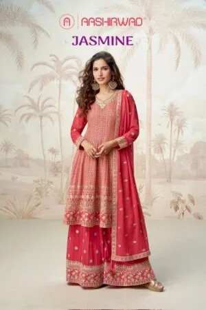 AASHIRWAD CREATION JASMINE GEORGETTE SUIT CATALOG 6.jpg