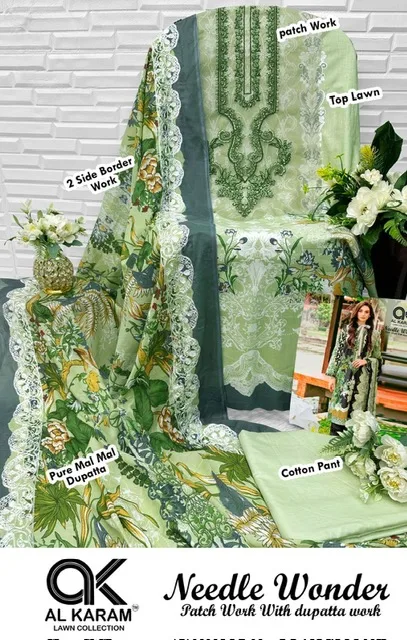 AL KARAM NEEDLE WONDER PURE LAWN SUITS CATALOG 5.jpg