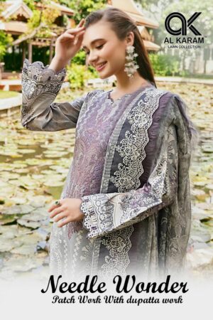 Home Rehmat Boutique Buy Ethnic Suits Online for Weddings AL KARAM NEEDLE WONDER PURE LAWN SUITS CATALOG 9.jpg
