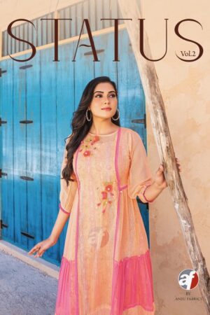 ANJU FABRICS STATUS VOL 2 TWO PIECE KURTI CATALOGUE 4.jpg