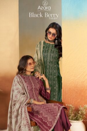 AZARA BLACK BERRY VOL 16 COTTON PRINTED SUITS 8.jpg