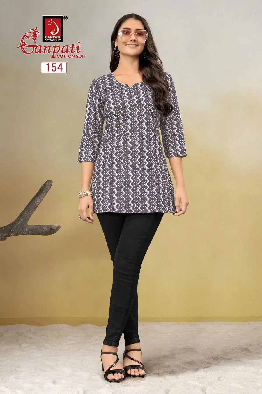 GANPATI TARANA VOL 2 COTTON TUNIC SHORT KURTI 14.jpg