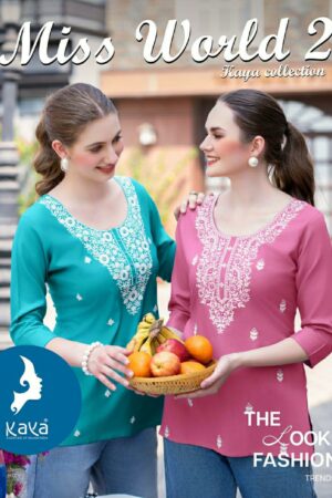 KAYA KURTI MISS WORLD VOL 2 RAYON SHORT KURTI 1.jpg