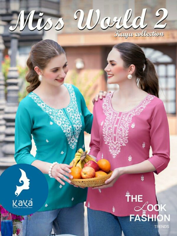 KAYA KURTI MISS WORLD VOL 2 RAYON SHORT KURTI 1.jpg