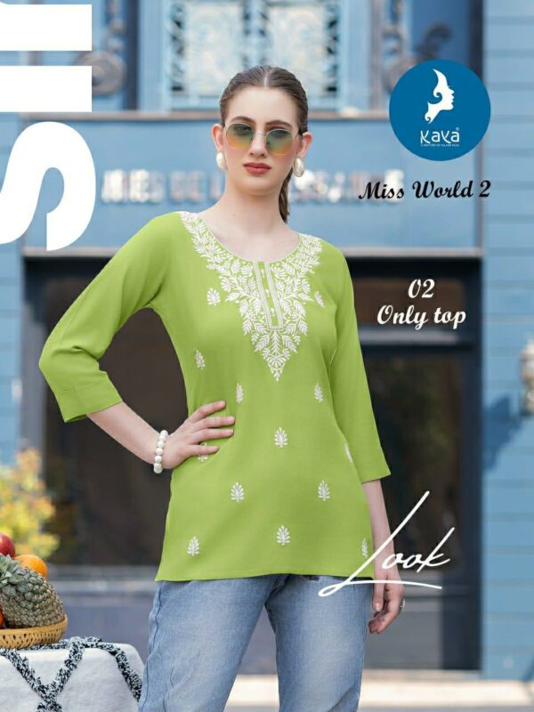 KAYA KURTI MISS WORLD VOL 2 RAYON SHORT KURTI 6.jpg