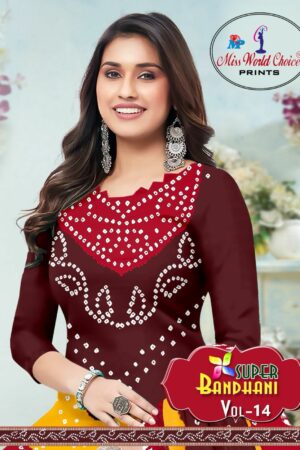 MISS WORLD BANDHANI VOL 14 COTTON PRINTED SUITS 3.jpg
