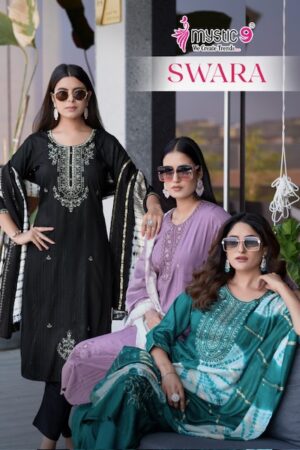 Home Rehmat Boutique Buy Ethnic Suits Online for Weddings MYSTIC 9 SWARA VOL 2 RAYON NECK EMBROIDERY KURTI 14.jpg