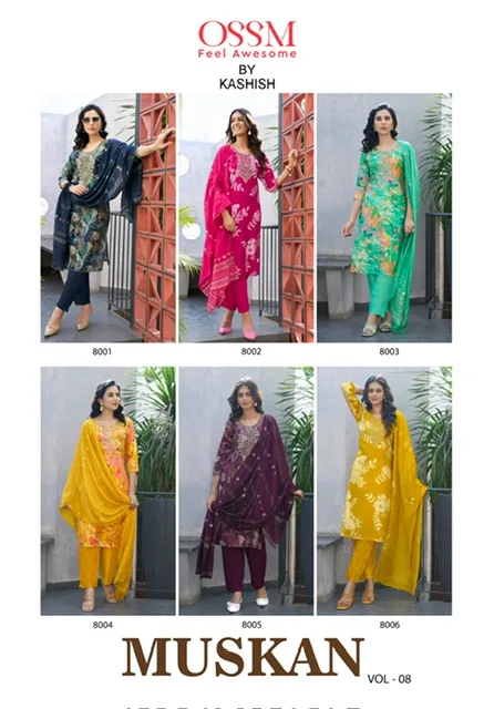 OSSM MUSKAN VOL 8 CHANDERI PRINTED KURTI 6.jpg