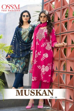 Home Rehmat Boutique Buy Ethnic Suits Online for Weddings OSSM MUSKAN VOL 8 CHANDERI PRINTED KURTI 7.jpg