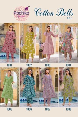 RADHIKA LIFESTYLE COTTON BELLS VOL 1 KURTI 1.jpg