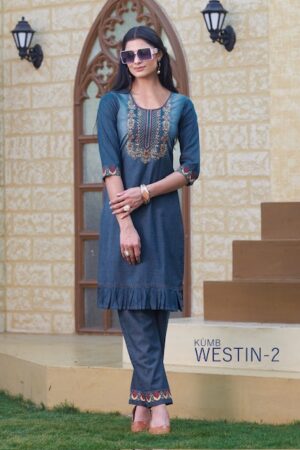 SERIEMA KUMB WESTIN VOL 2 COTTON DENIM KURTI 1 2.jpg