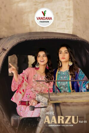 VANDANA FASHION AARZU VOL 1 SEMI COTTON SUITS 1.jpg